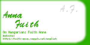 anna fuith business card